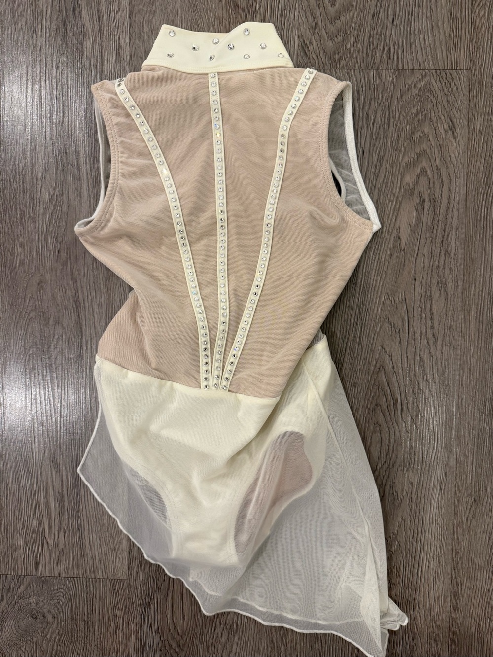 Patrick J Design Beige and Ivory Embellished Solo Costume